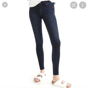 Abercrombie & Fitch Womens Jeans 00/24 Short Harper Low Rise Ankle Dark Wash
